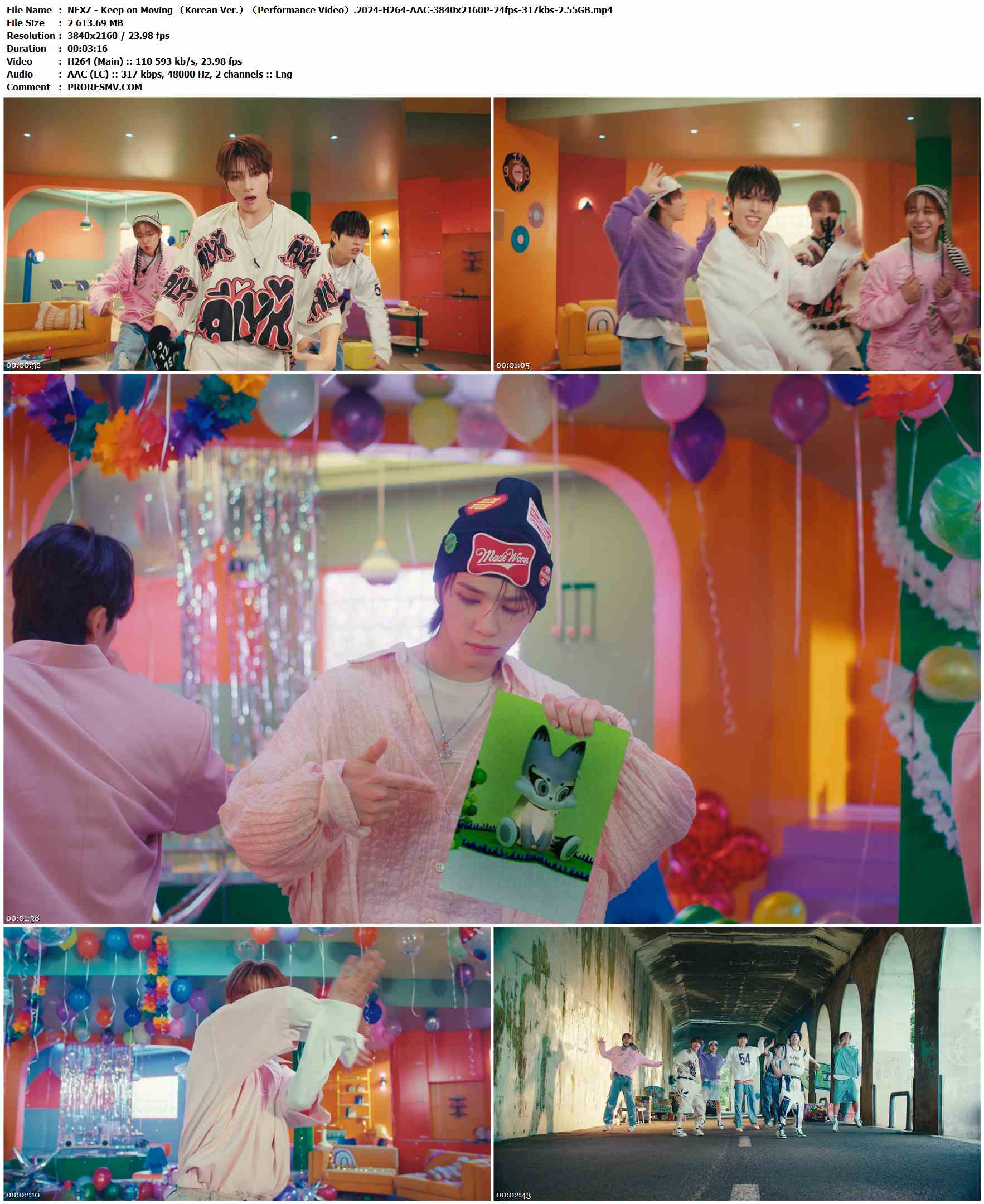 NEXZ - Keep on Moving （Korean Ver.）（Performance Video）.2024-H264-AAC-3840x2160P-24fps-317kbs-2.55GB官方MV_高清MV